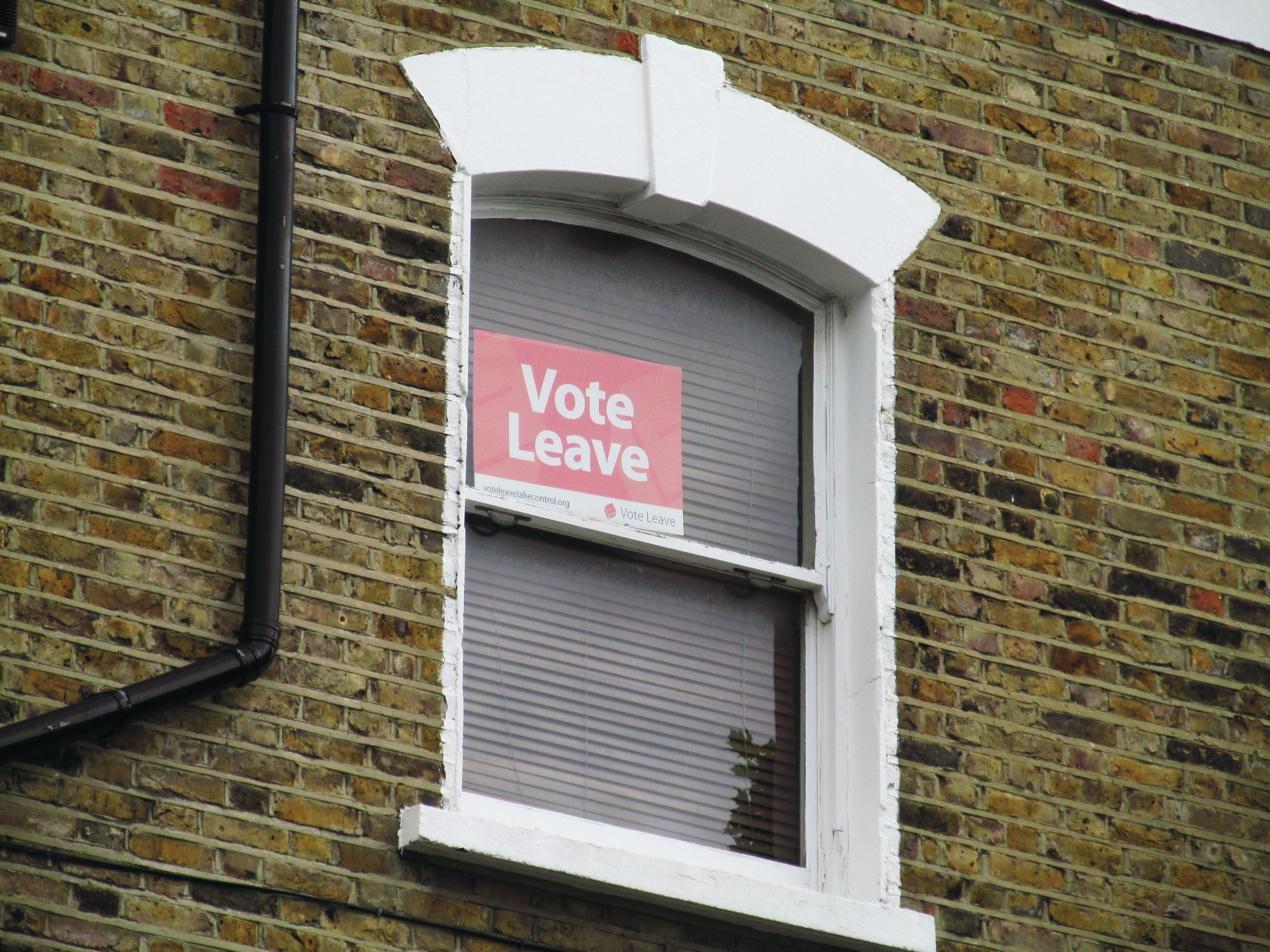 EU-eroa ajavan Leave-kampanjan kyltti Lontoossa. Kuva: David Holt / Wikimedia Commons