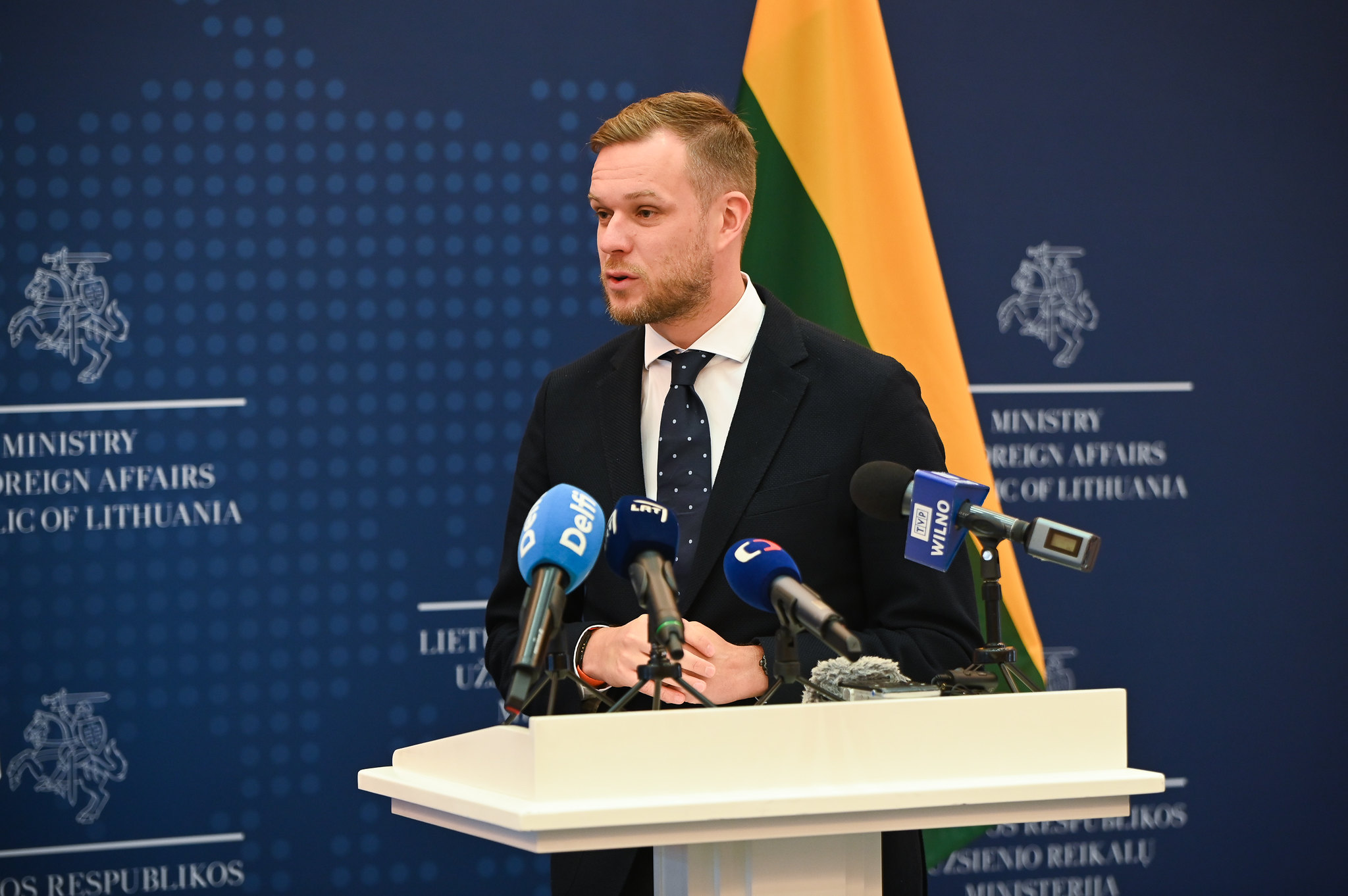Liettuan ulkoministeri Gabrielius Landsbergis on edistänyt arvopohjaista ulkopolitiikkaa. Kuva: J. Azanovo/Liettuan ulkoministeriö/Flickr